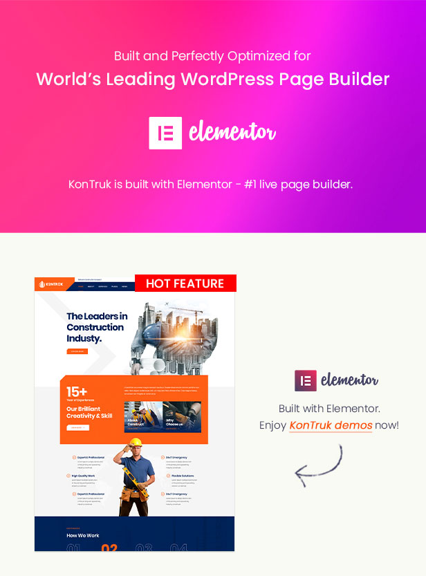 KonTruk - Construction & Building Elementor WordPress Theme - Elementor