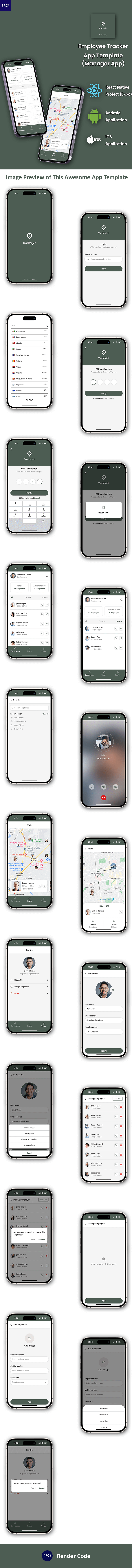 Employee Tracking App | Employee Management app | Staff Tracking App| React Native | TrackerJet - 12