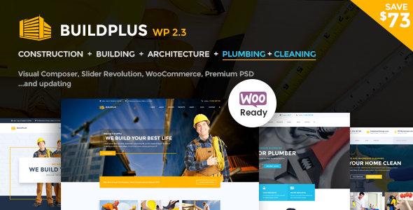 Construction WordPress Theme | Construction WP Build Plus (Construction, Cleaning, Plumbing)
