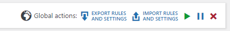 Export settings and rules