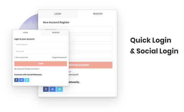 social login & quick login