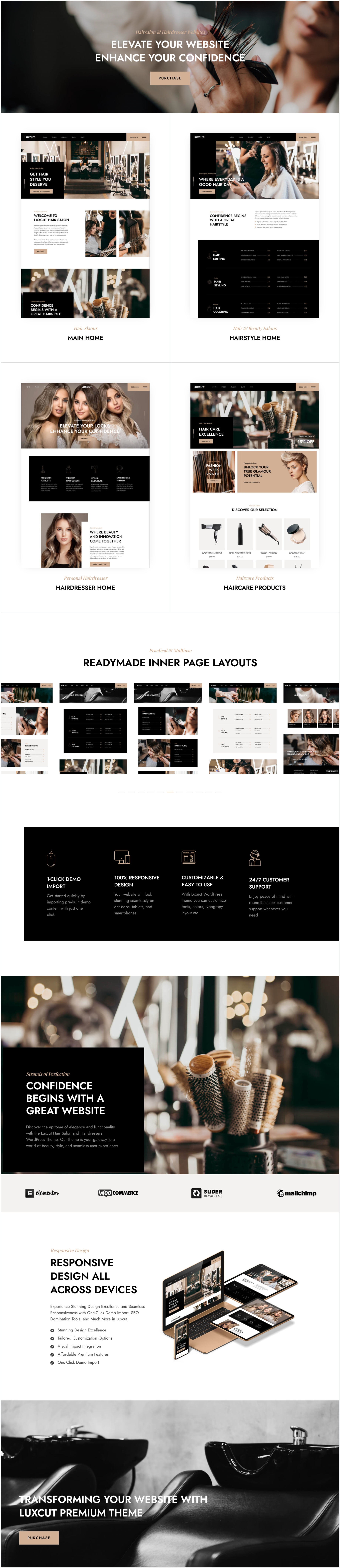 Luxcut - Hair Salons and Hairdressers WordPress Theme - 1