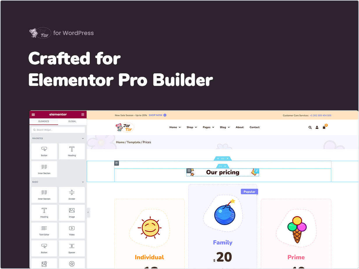 Crafted for Elementor Builder