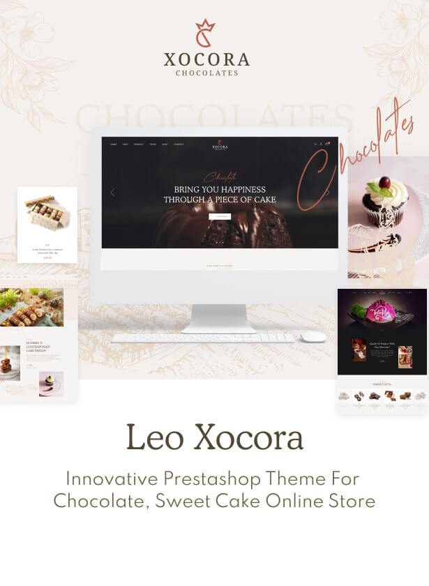 Leo Xocora Innovative Prestashop theme for chocolate, sweet cake online store