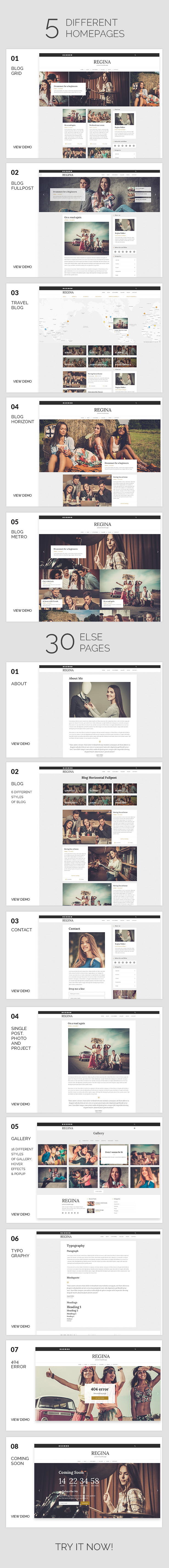 Regina - Creative Blog WordPress - 1