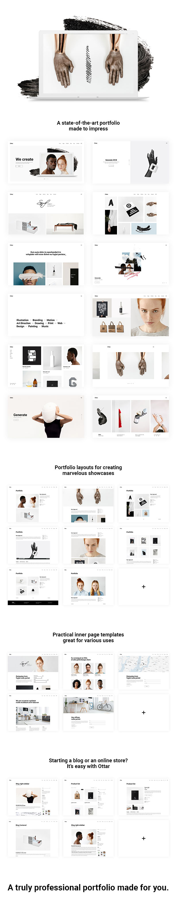 Ottar - Contemporary Portfolio WordPress Theme - 1