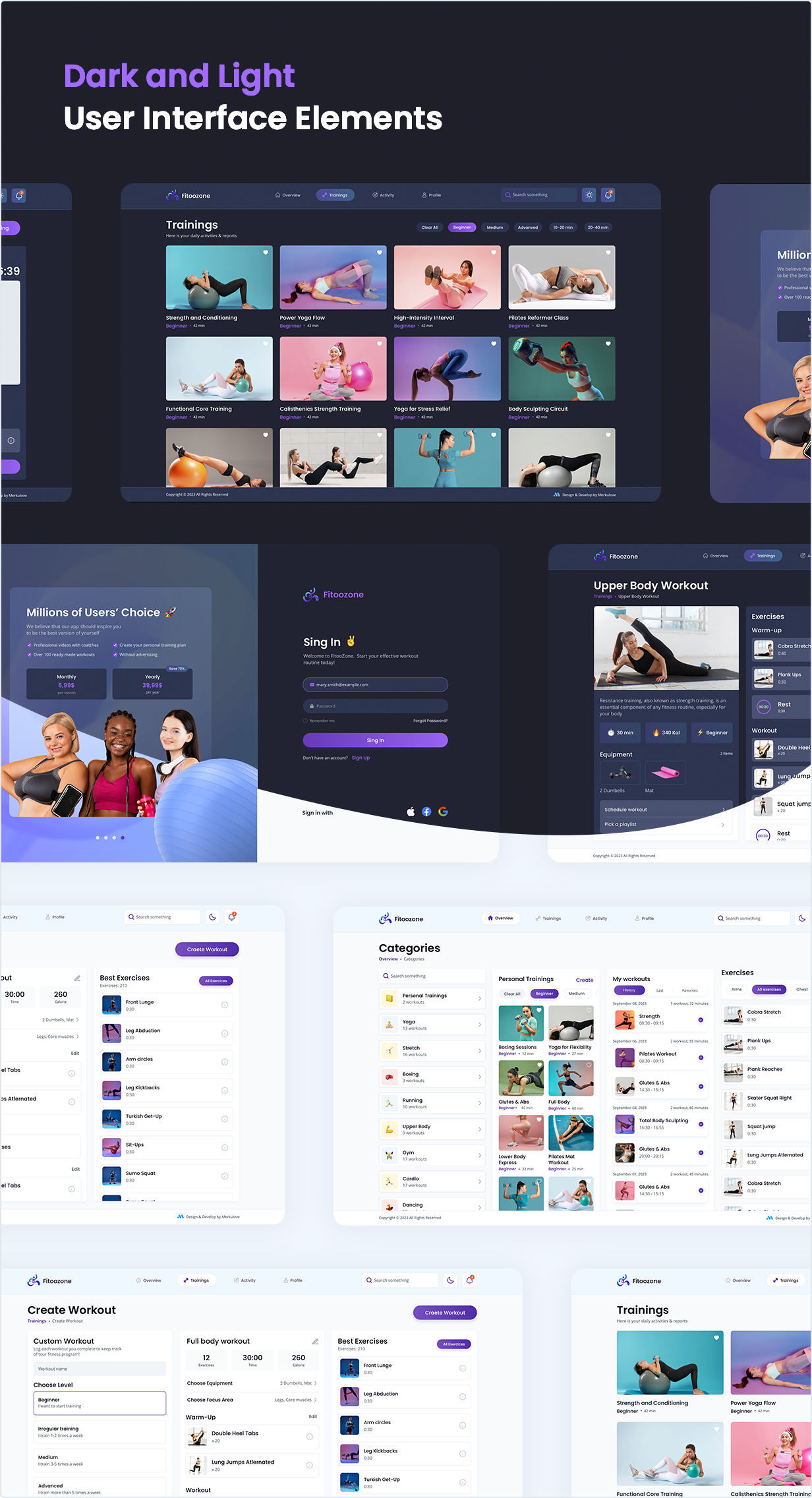 Dark and Light User Interface Elements
