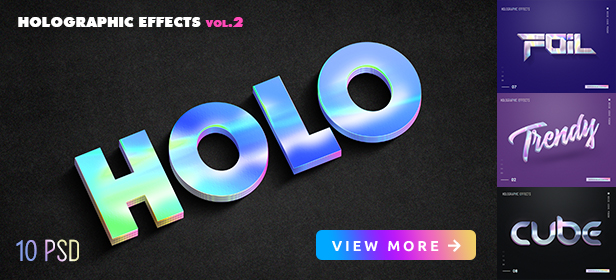 Download Holographic Text Effects Bundle By Sko4 Graphicriver