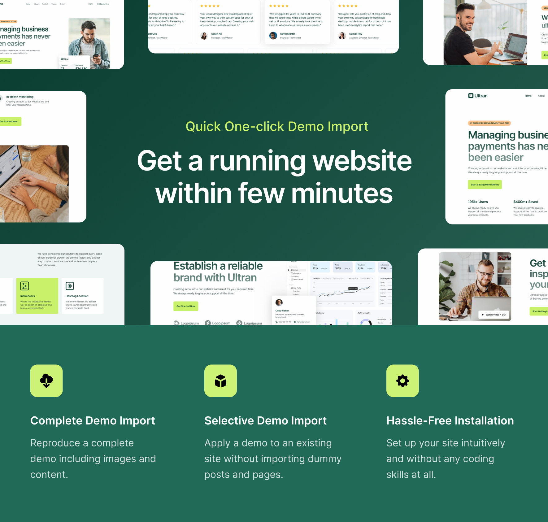 Ultran - SaaS & Startup WordPress Theme - 3