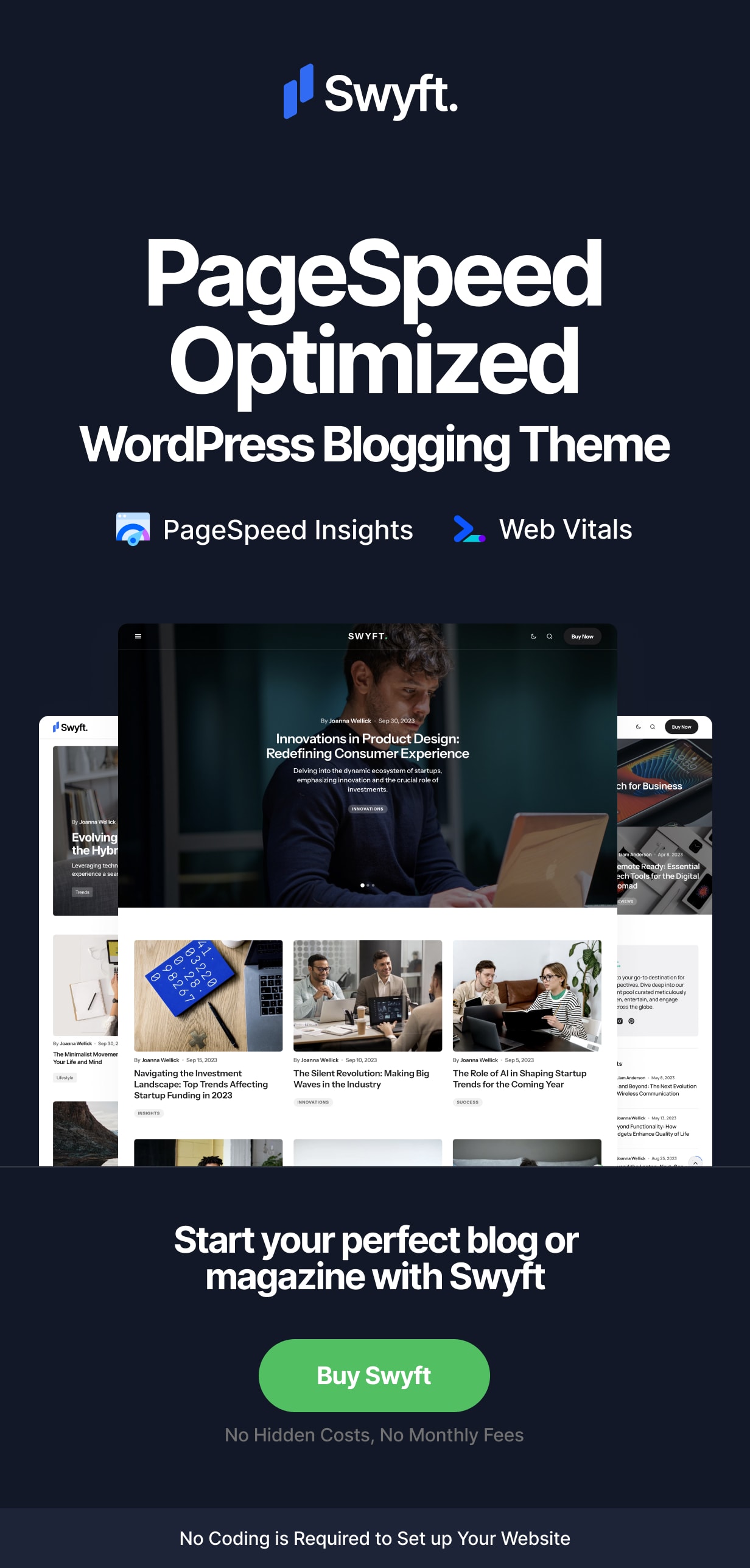 Swyft - Tema de blog WordPress otimizado para PageSpeed ​​- 15