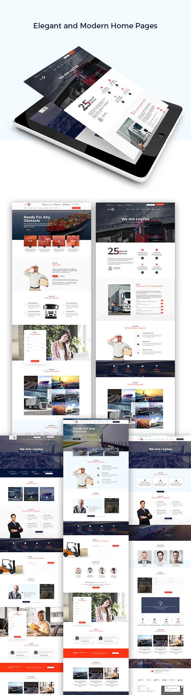 Logzee | Logistics, Transportation, Cargo WordPress Theme