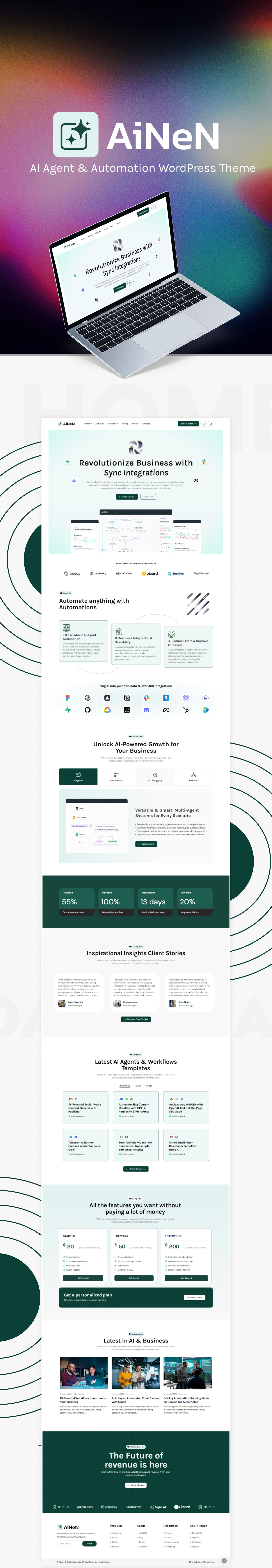 Ainen - AI Agent & Automation WordPress Theme