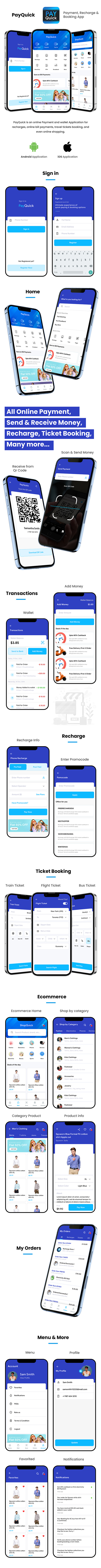 2 App Template | Online Bill Payment App | Recharge App | Booking App| Wallet App | PayQuick - 4