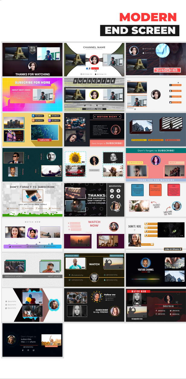 END-SCREEN-REFOLUTION-YOUTUBERS-PACK-VIDEOHIVE