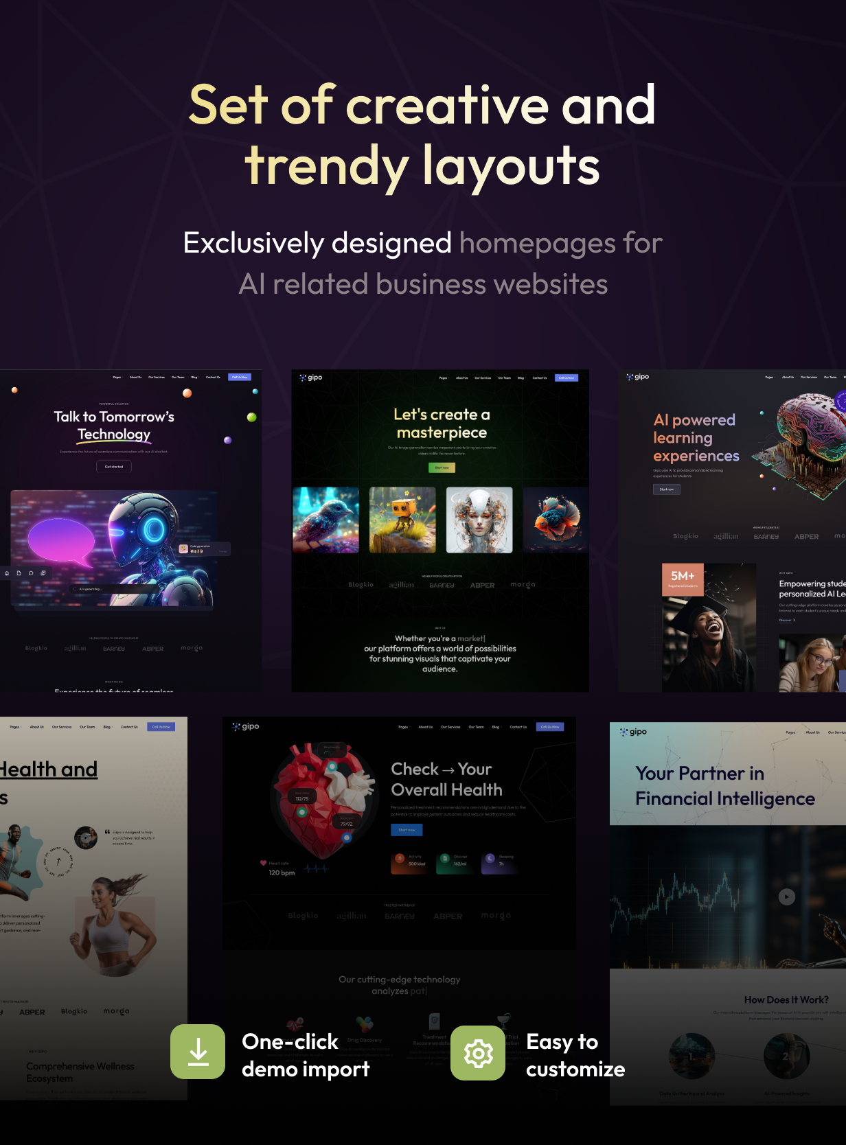 Gipo - AI Startup & GPT Chatbot Business WordPress Theme