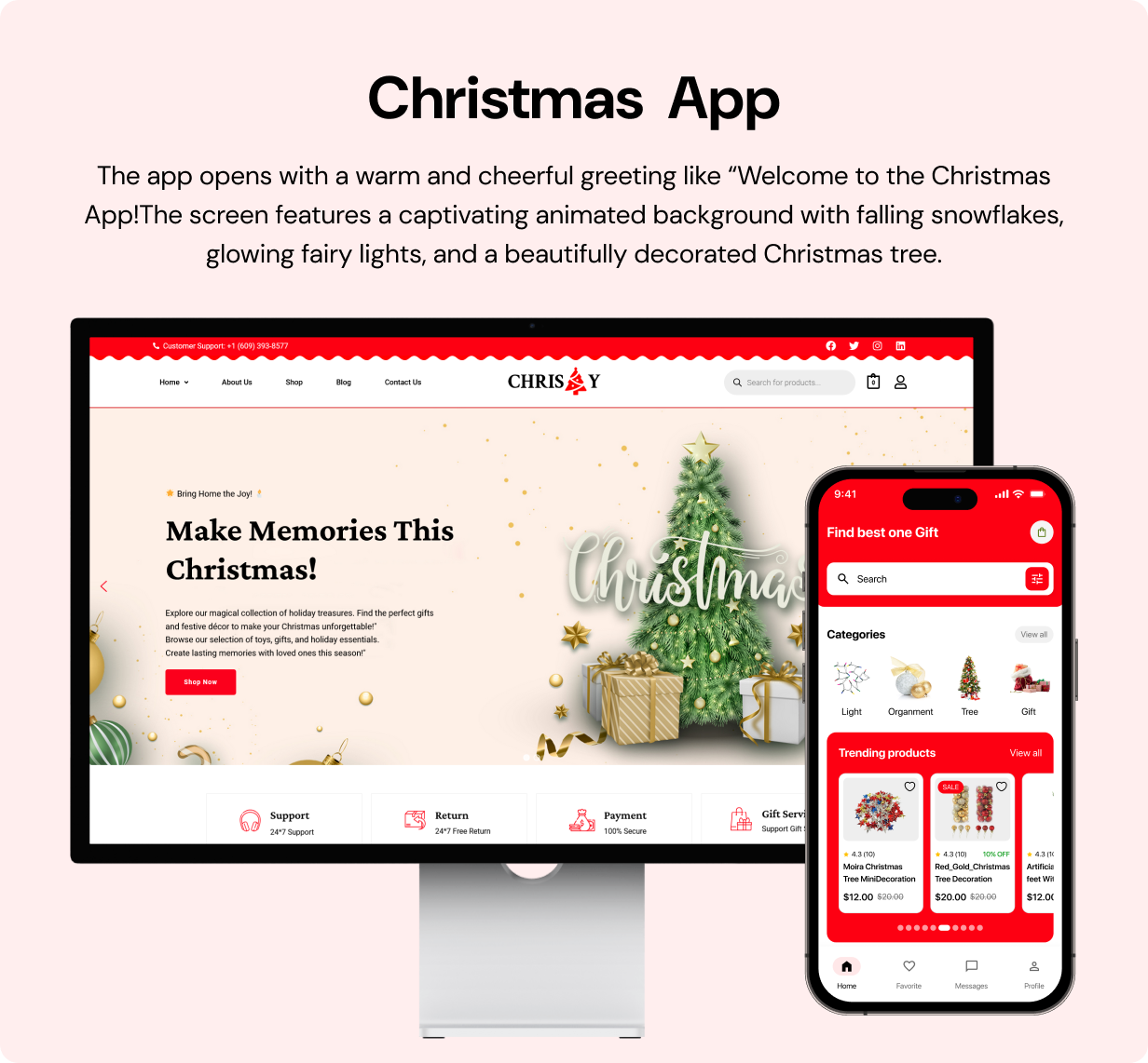 Chrismas Store App - E-commerce Store app in Flutter 3.x (Android, iOS) with WooCommerce Full App - 4