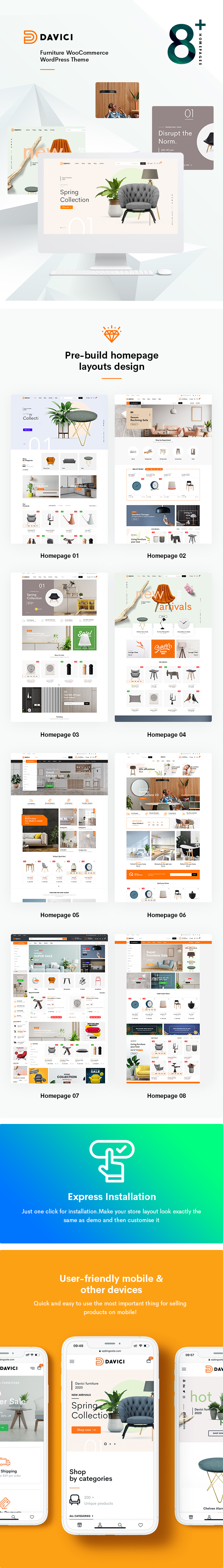 Davici – Furniture WooCommerce WordPress Theme