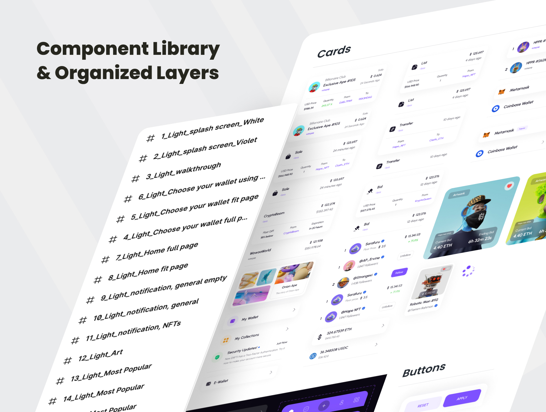 Enfro - NFT Mobile App UI Kit Figma Template - 3