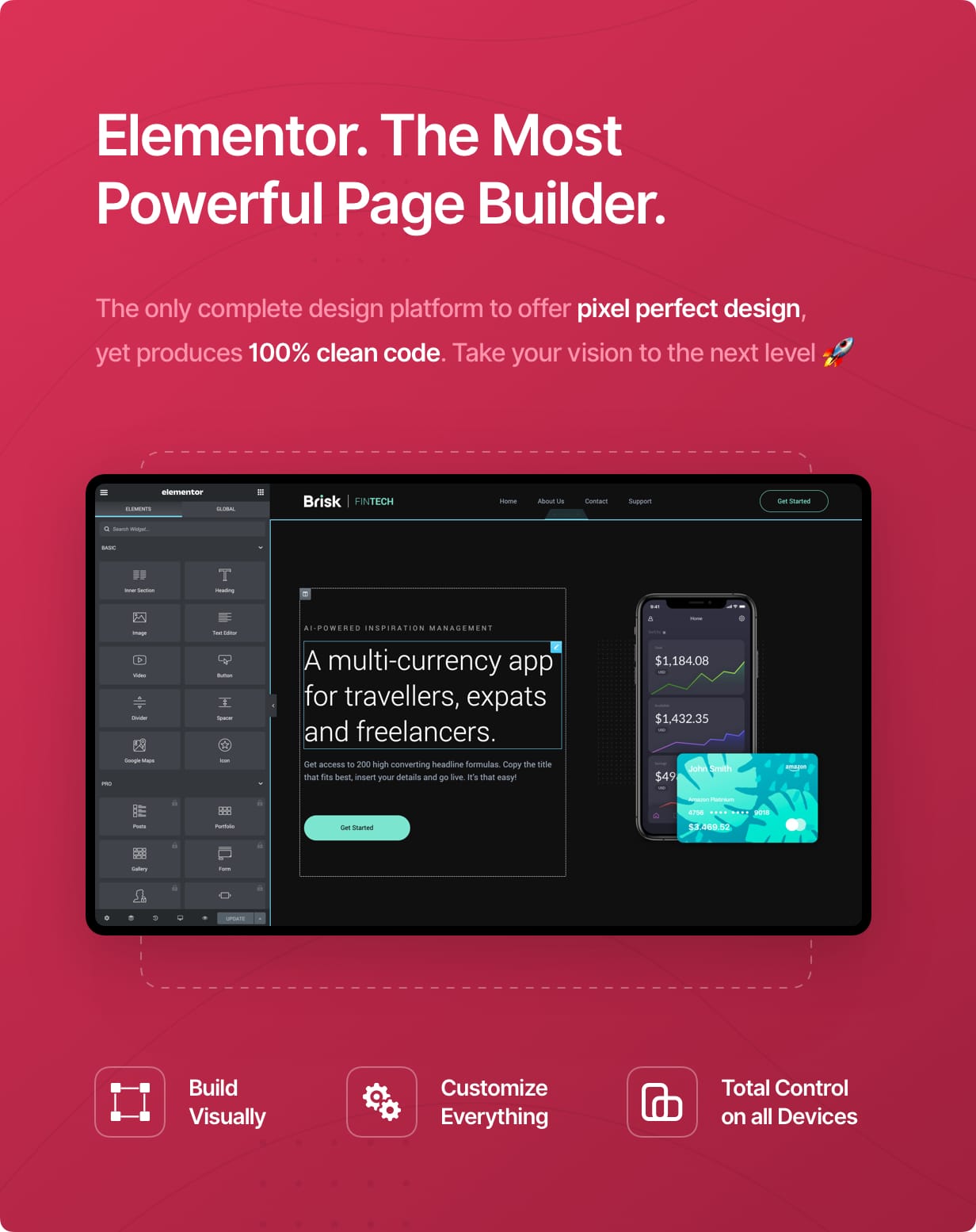 Elementor. The Most Powerful Page Builder.