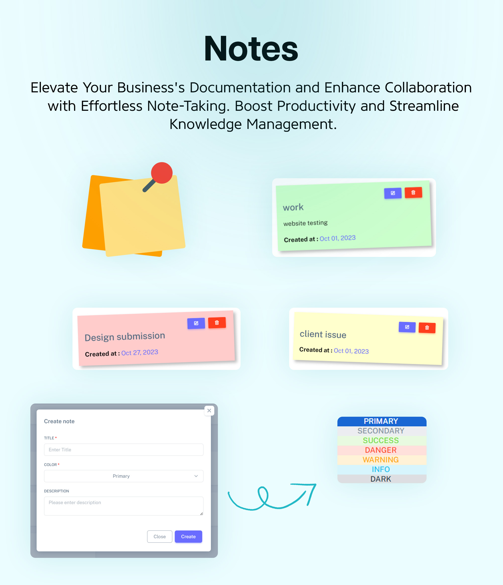 Notes | Taskify - Project Management, Task Management & Productivity System