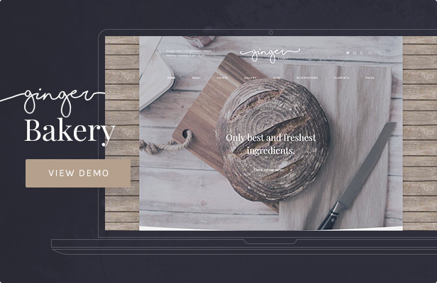 Ginger — Bakery WordPress Theme