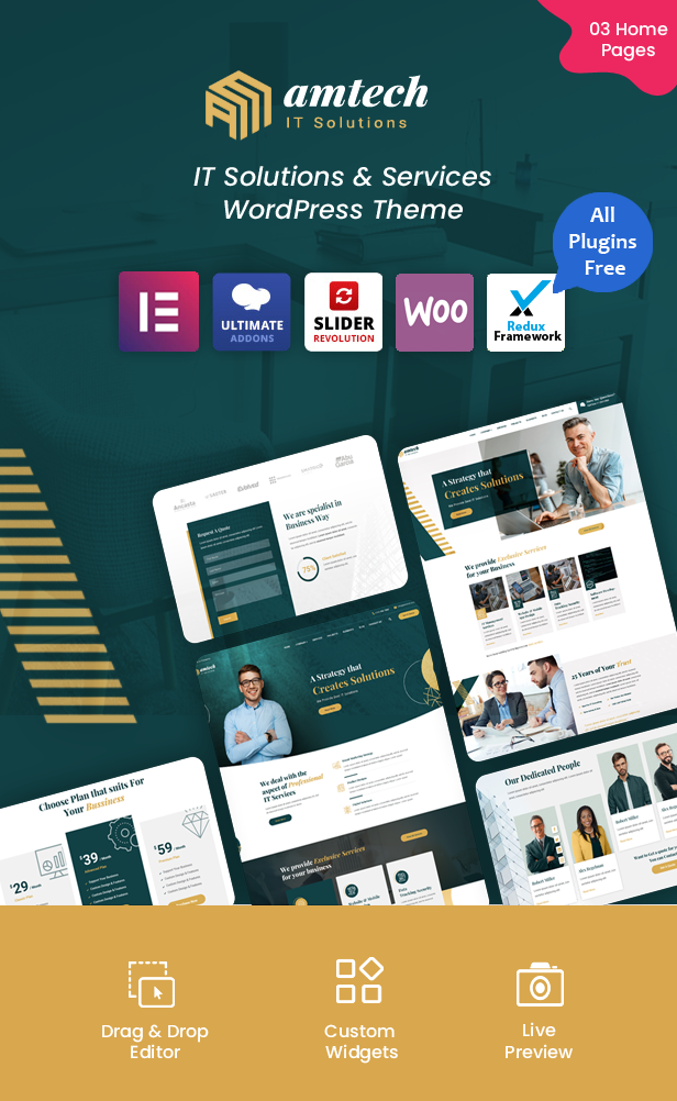 Amtech - IT Solutions & Services WordPress Theme - 4