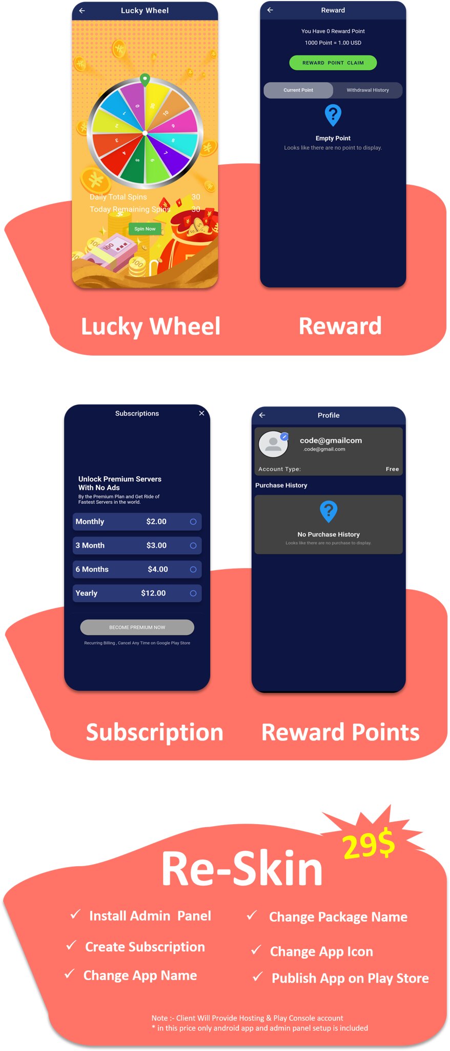 WILL Flutter VPN App - VPN App | Secure VPN & Fast VPN | Refer & Earn | Reward Lucky Wheel - 5