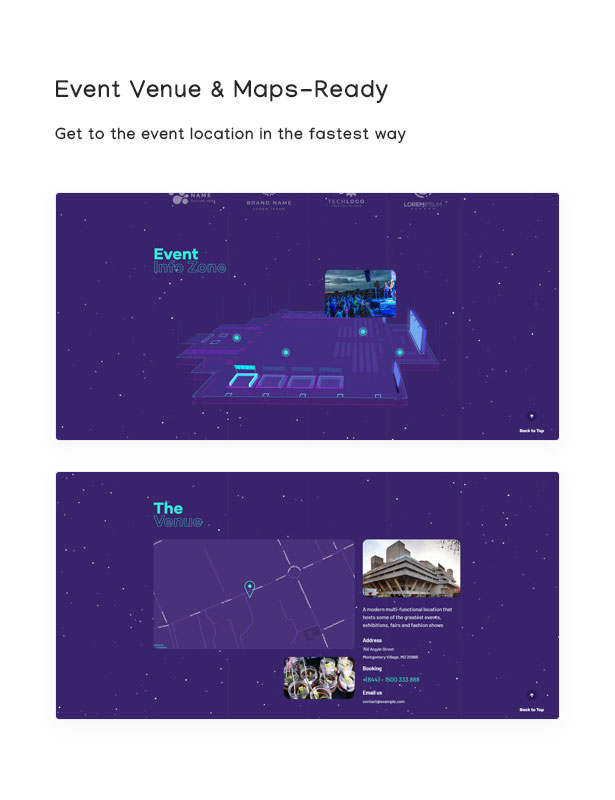 WiTalk WordPress Theme Event Zone Info Mapping
