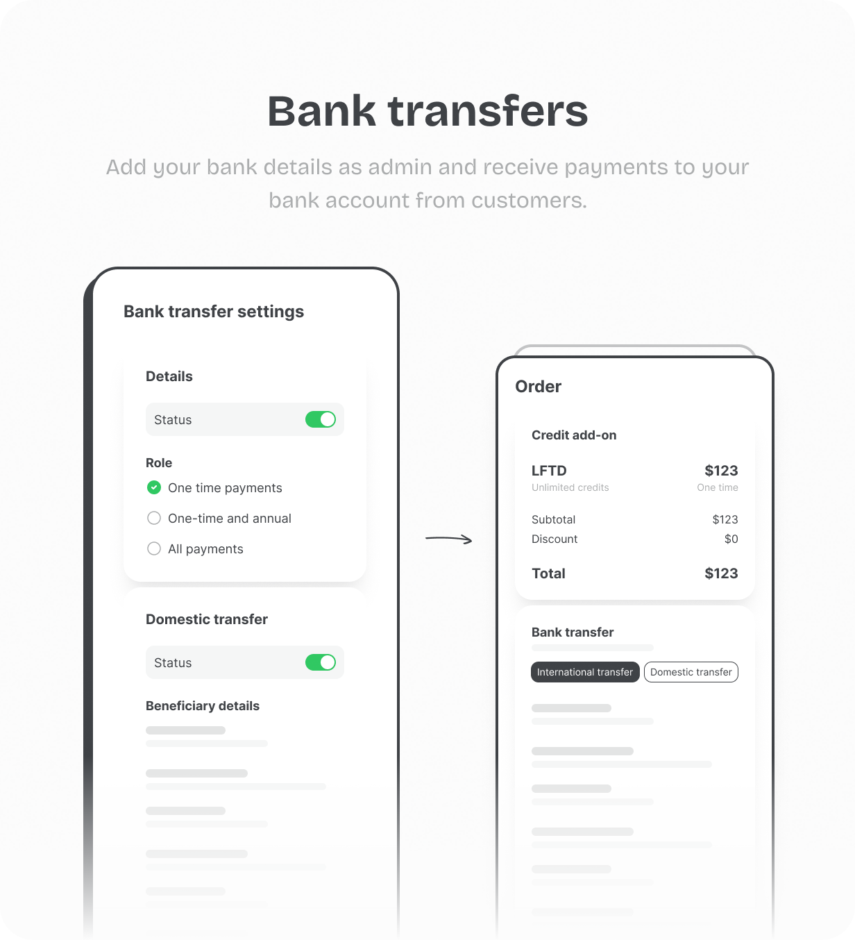 Bank transfers @heyaikeedo #aikeedo