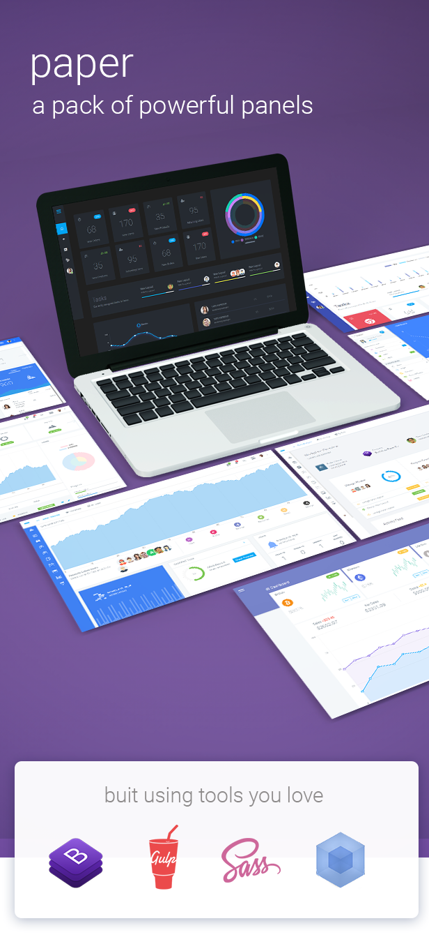 Paper Panel Multipurpose Admin Dashboard Bootstrap 4 Template - 1