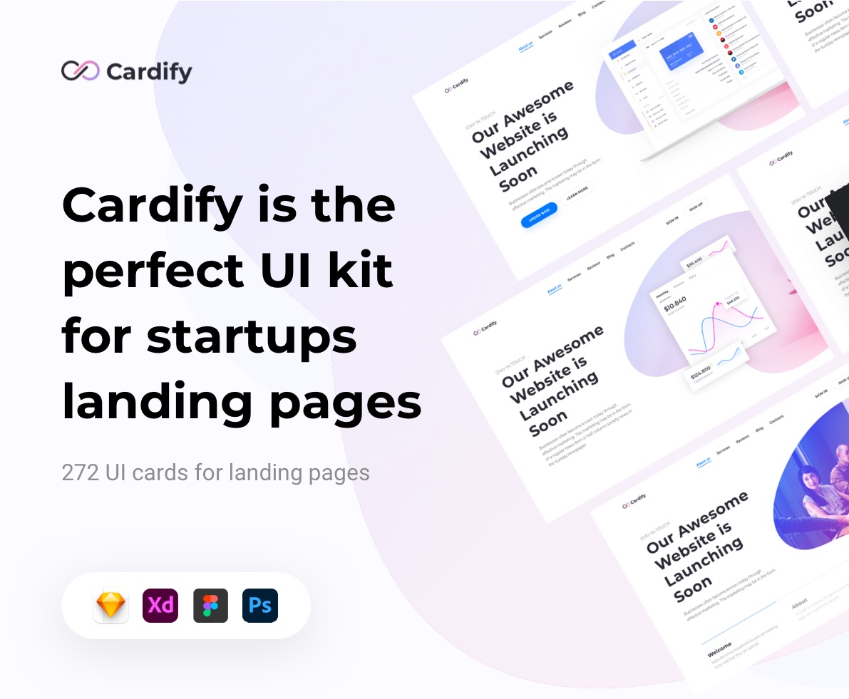 Cardify - Startup UI Kit for Landing Pages - 2