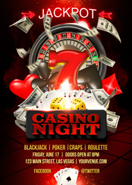Design Cloud: Casino Night Flyer Template