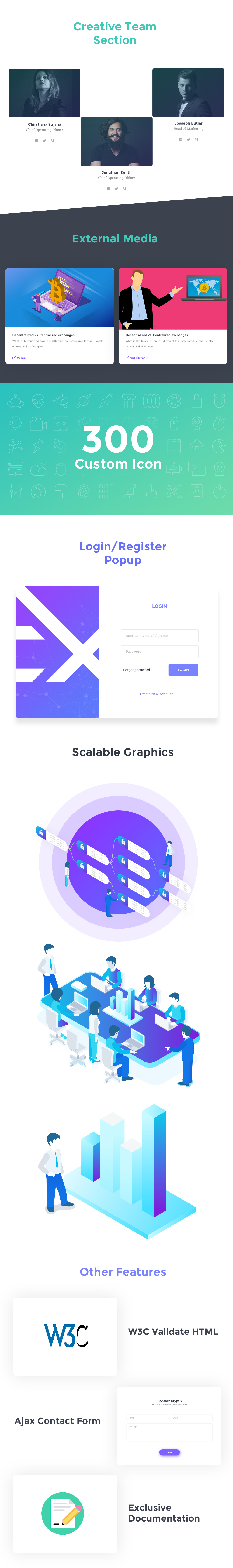 KrypLab - Bitcoin & Cryptocurrency Landing Page HTML Template - 3