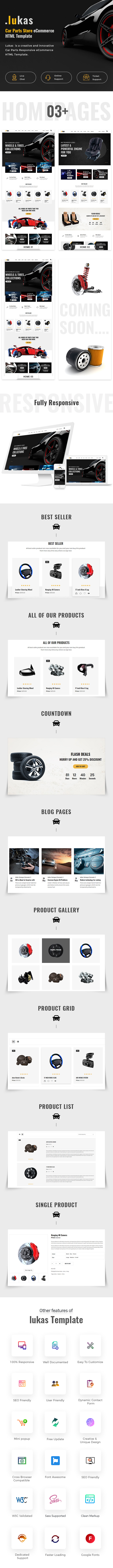 Car Parts Store eCommerce HTML Template