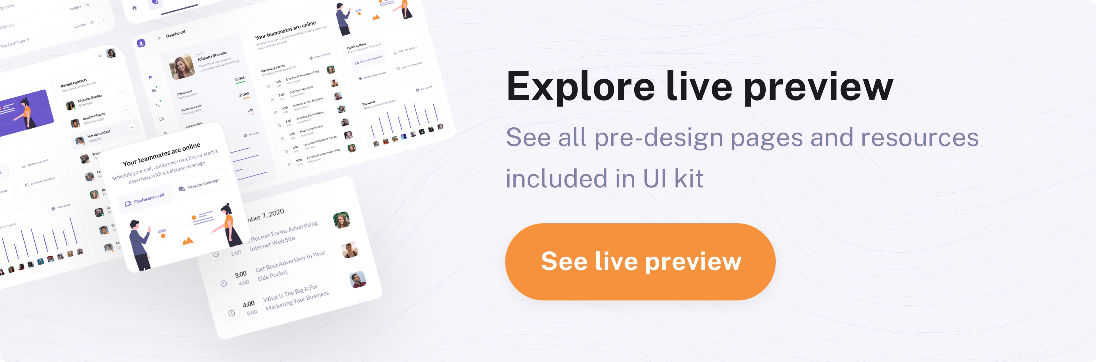 BetaCall - UI Kit for Communication Dashboards and Apps - 1