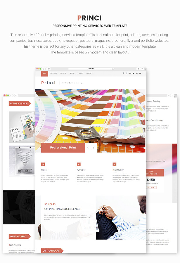 Princi - Responsive Printing Services Web Template - 6