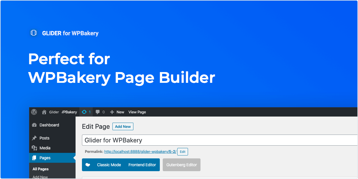 Perfeito para o Construtor de Páginas WPBakery