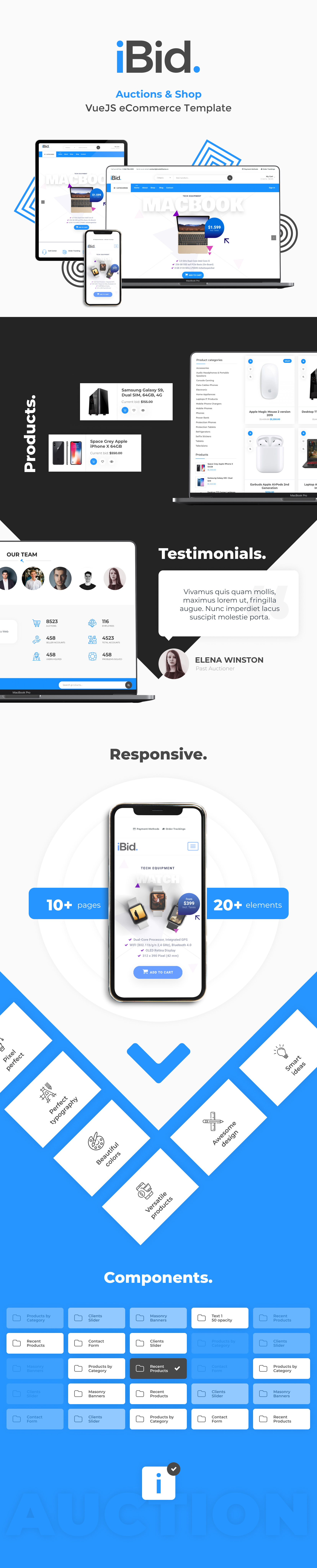 iBid - VueJS eCommerce & Auctions Template - 3