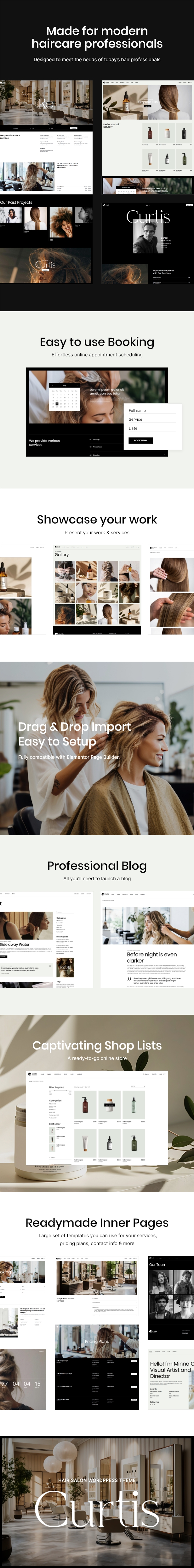 Curtis - Hair Salon WordPress Theme - 1