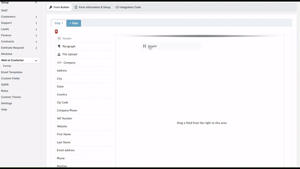 Web to Customer Registration Module For Perfex CRM - 1