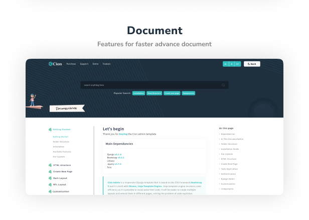 Cion Admin Dashboard theme