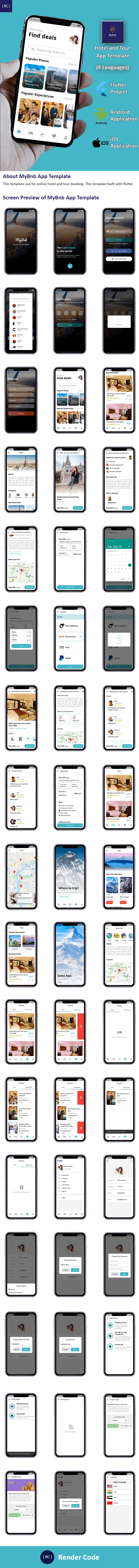 Flutter Hotel Booking and Tour Travel App Template in Flutter | Multi Language | MyBnb - 13