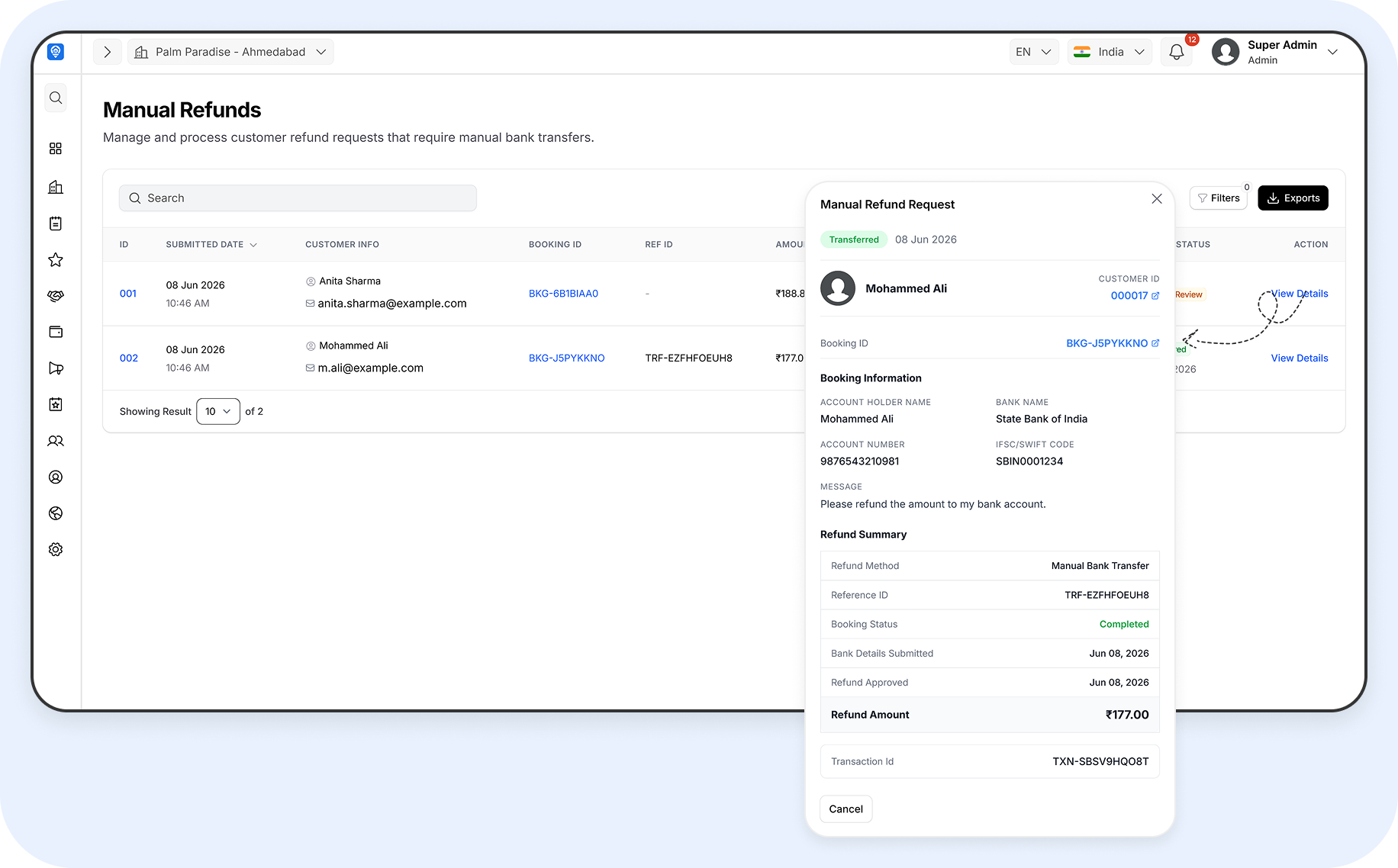 Cancellation & Refund Management