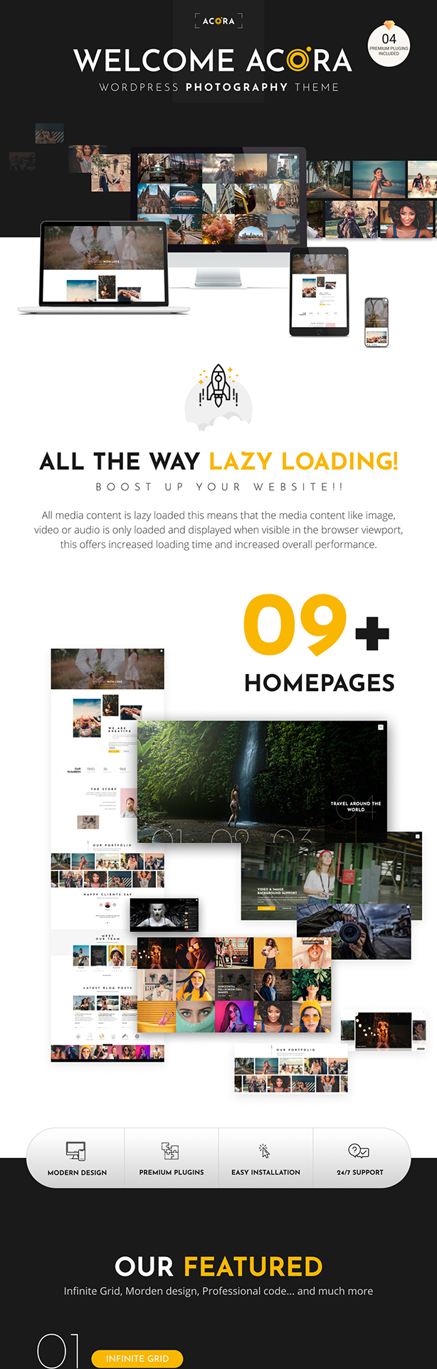 Acora - Photography WordPress Theme - 1