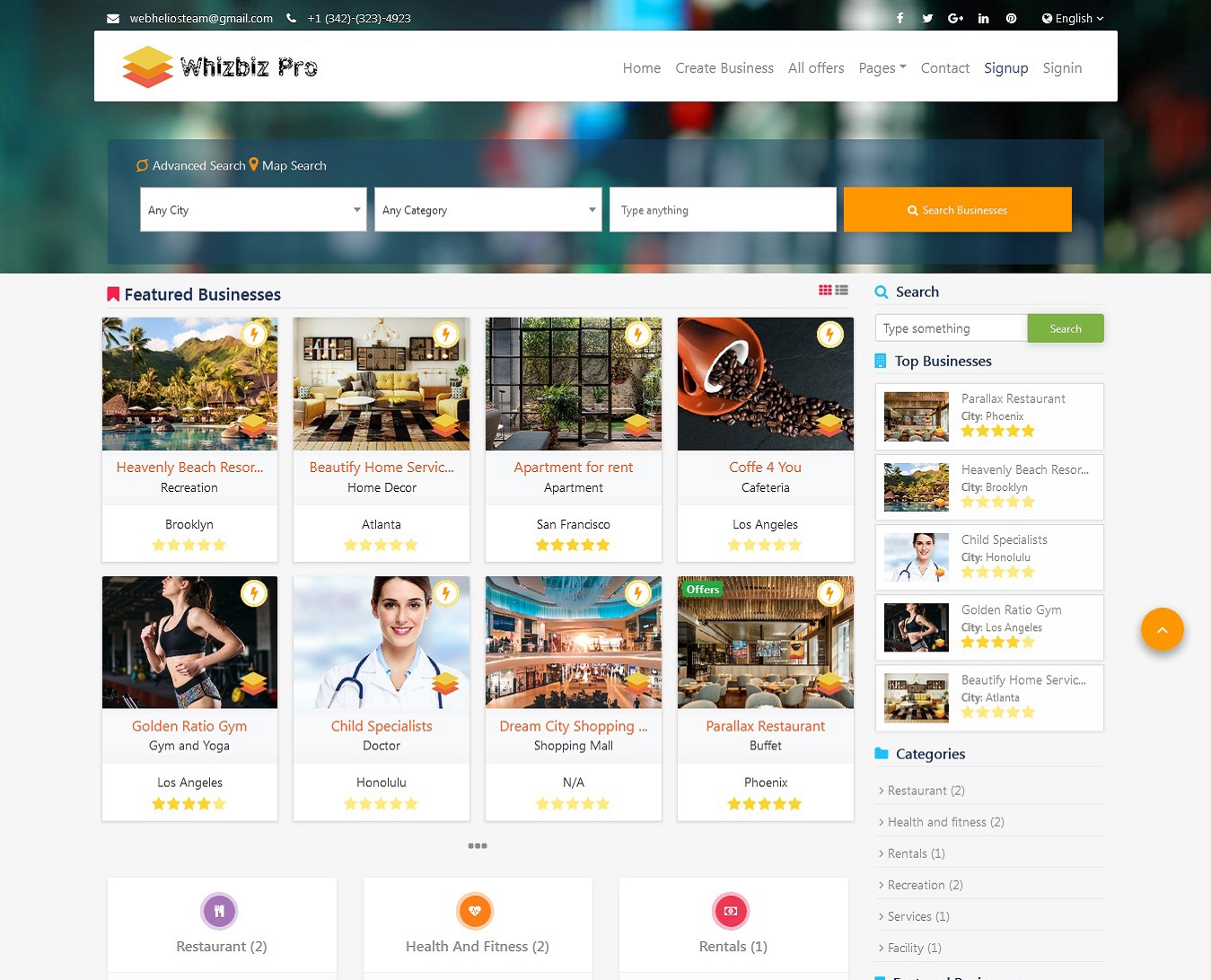 Whizbiz Pro - Simple Business Listing Directory Map Script - 7