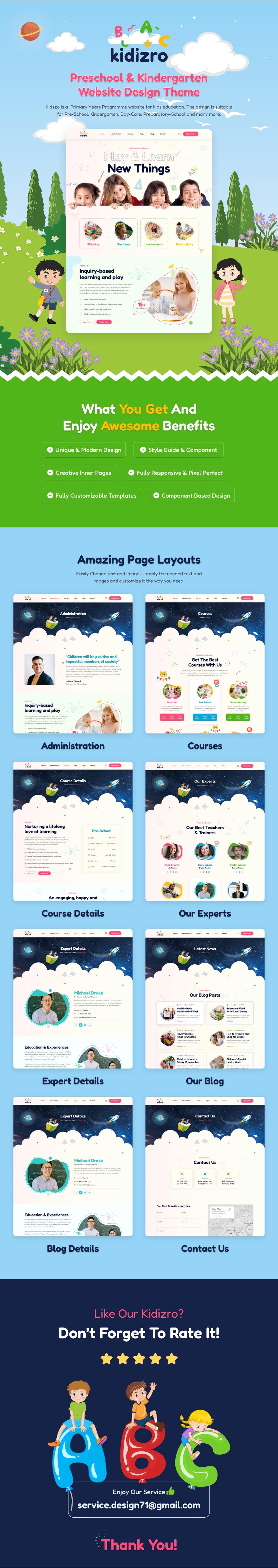 kidizro - Kids Education Website Figma Template - 2