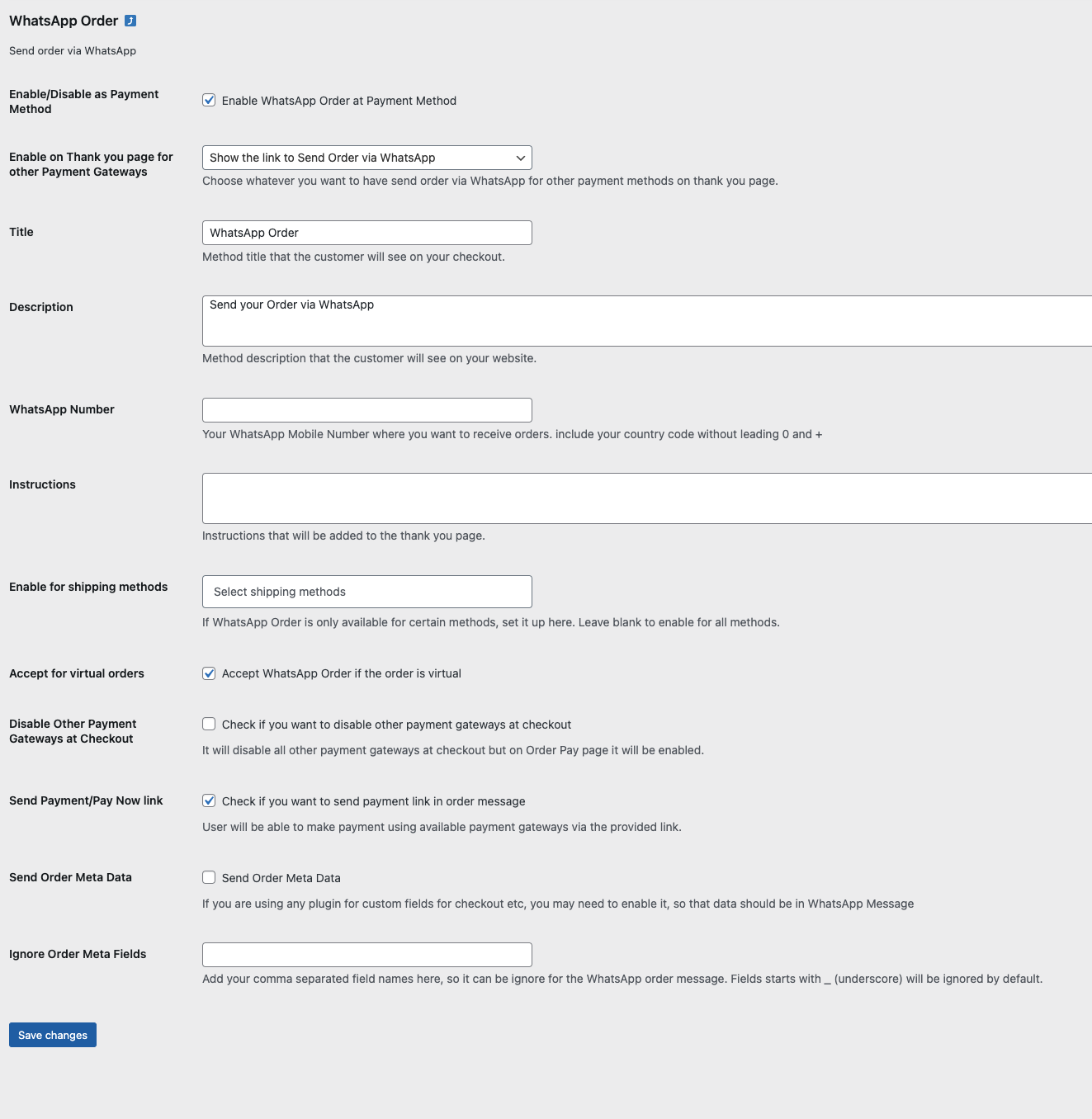 Edit configuration