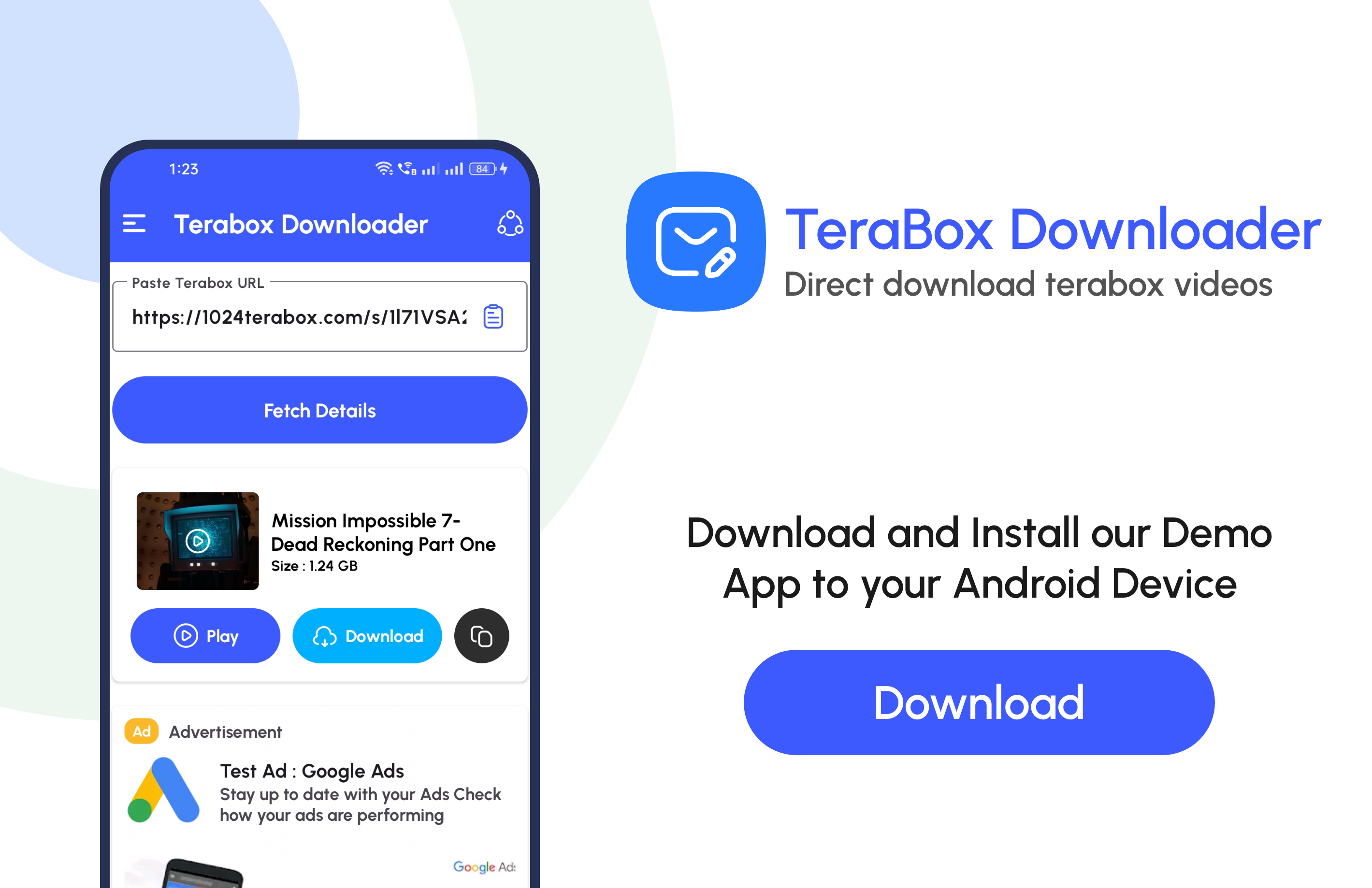 Terabox Video Downloader with Admob Ads - 1