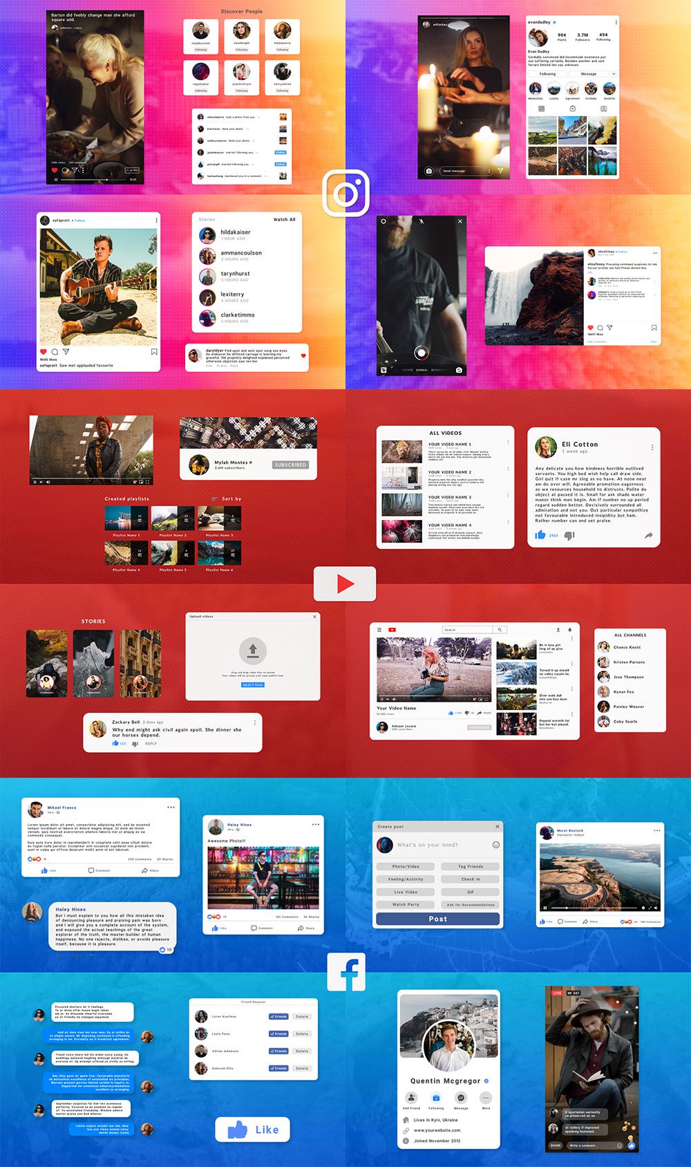 Social Media Elements Pack - Premiere Pro - 1