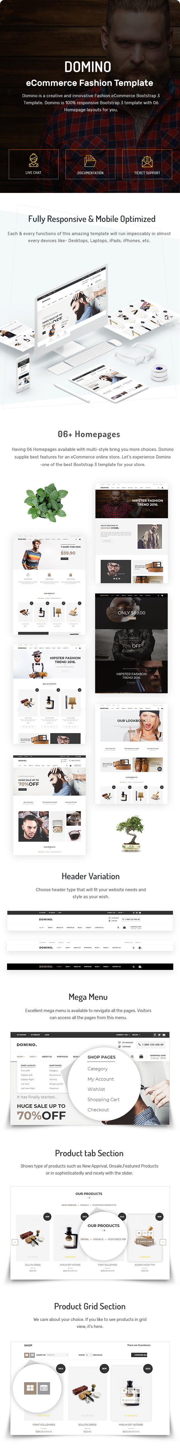Domino - Fashion Shop eCommerce HTML Template - 1